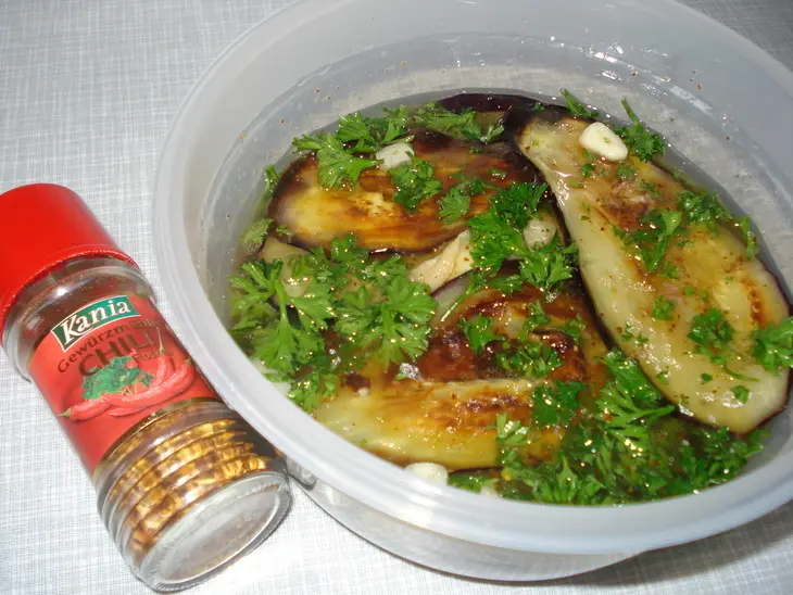 Баклажаны в уксусе  " острые ": шаг 3