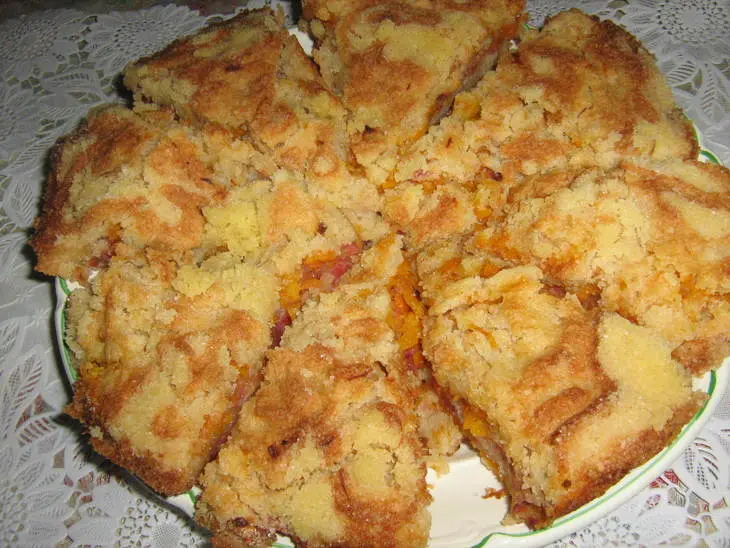 Насыпной пирог с тыквой и яблоками.: шаг 3