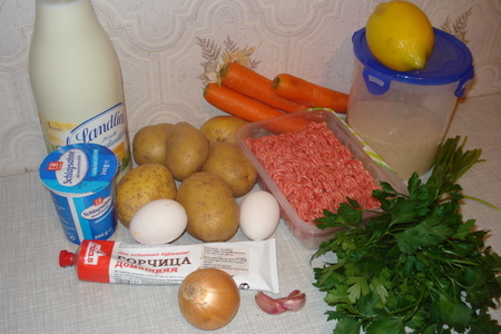 Картофельная запеканка с тефтелями: шаг 1