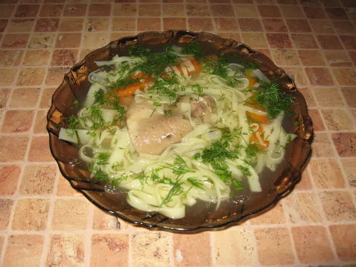 Лапша домашняя куриная: шаг 13