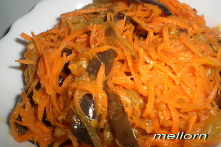 Морковь с баклажанами по-корейски: шаг 5