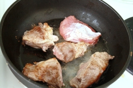 Свинина под сливочным соусом: шаг 2