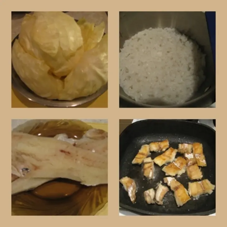 Капустный пирог с рыбой: шаг 1