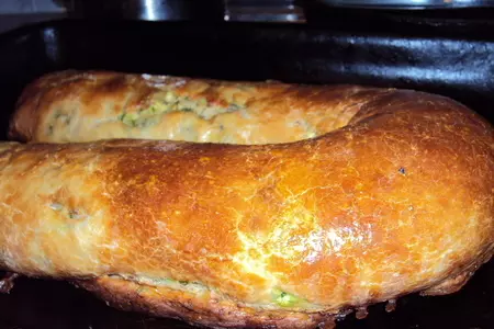 Вертута молдавская с яйцом, луком и зеленью: шаг 6