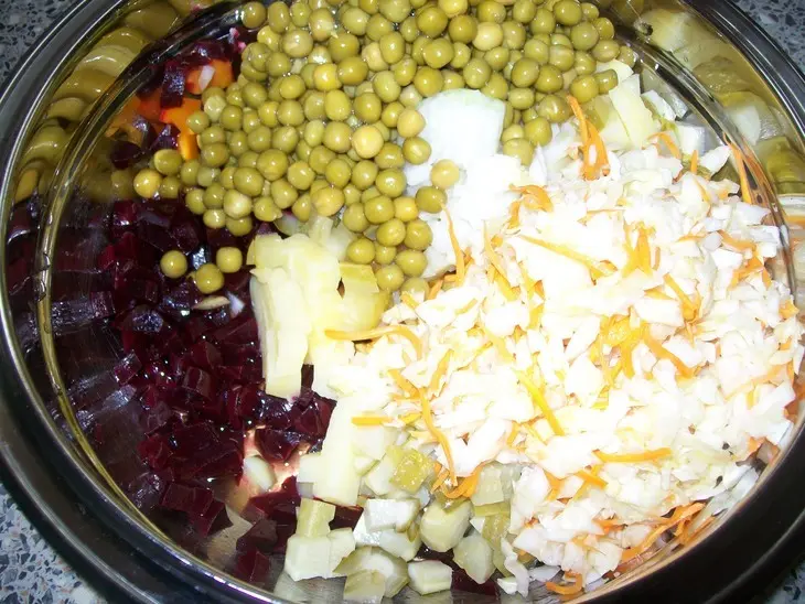 Капуста маринованная и винегрет из неё: шаг 7