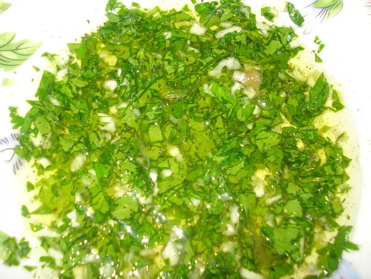 Баклажанный салат с грецкими орехами: шаг 3