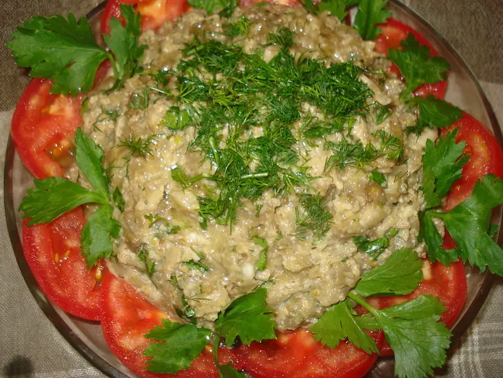 Баклажанный салат с грецкими орехами: шаг 5