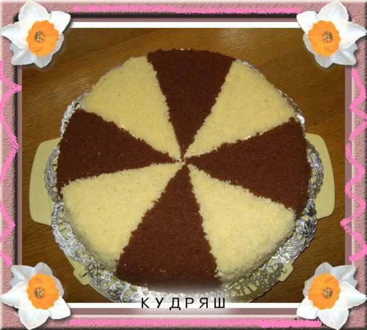 Торт " кудряш": шаг 3