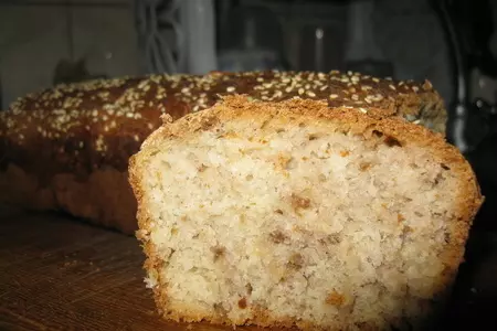 Ароматный медовый хлеб с кунжутом и орехами: шаг 6