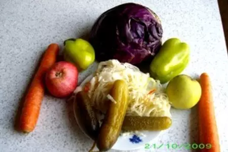 Солянка с краснокочанной капустой: шаг 1