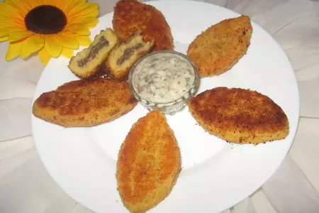 Гороховые зразы с грибами: шаг 1