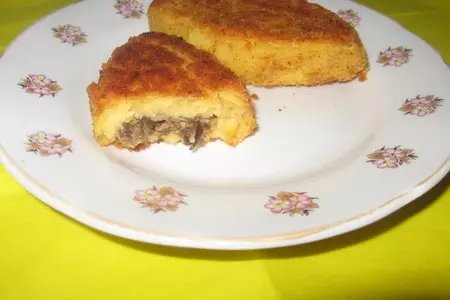 Гороховые зразы с грибами: шаг 2