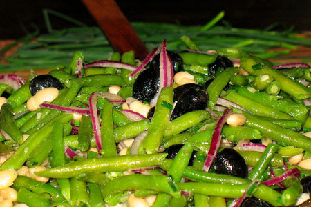 Салат из зелёной и белой фасоли (insalata di fagioli bicolore): шаг 1