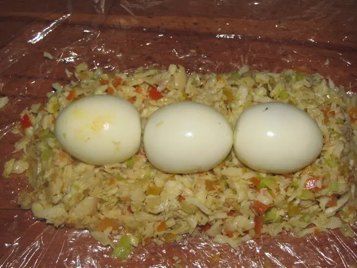 Рыбный рулет с овощами.: шаг 2