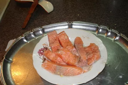 Красная рыбка в кожушке: шаг 1