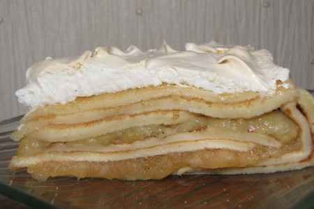 Десертный блинный пирог "под белым покрывалом": шаг 9