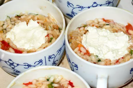 Рисовые тимбали с моцареллой(sformatini di riso alla mozzarella): шаг 4
