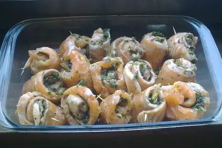 Рыбные рулетики: шаг 1