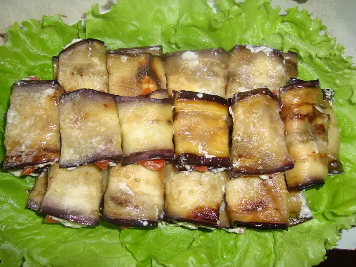 Баклажановые рулетики: шаг 4
