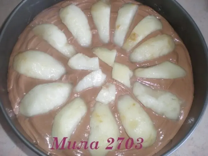 Шоколадный пирог с грушами: шаг 1