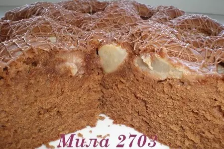 Шоколадный пирог с грушами: шаг 5