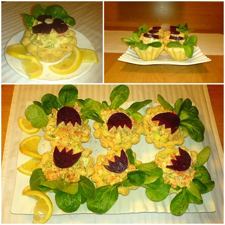 Салатные корзиночки на закуску: шаг 3