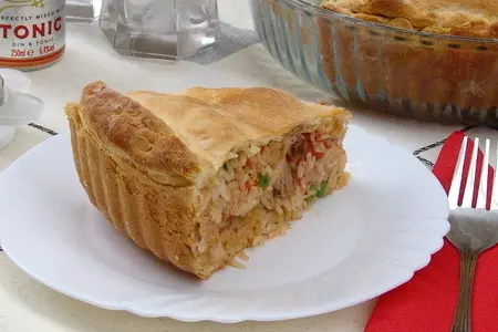 Мексиканский пирог arroz con pollo (рис и курица): шаг 1