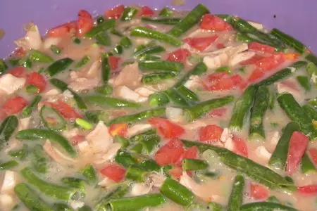 Киш с курицей и стручковой фасолью.: шаг 2