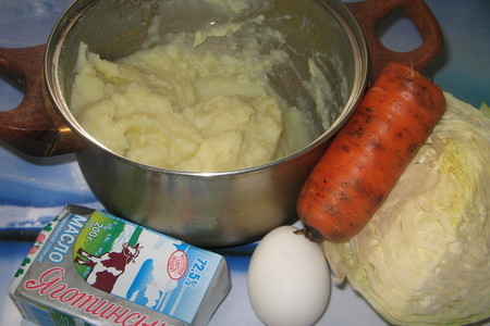 Картофельный рулет с капустой.: шаг 1