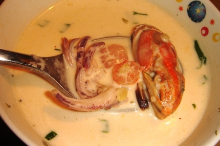 Молочный суп с морепродуктами: шаг 7