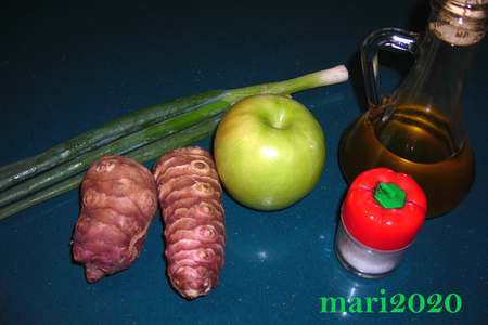 Салат из топинамбура и яблока: шаг 1