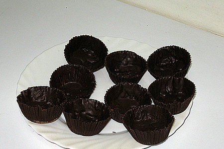 Шоколадно - сливочные  корзиночки.: шаг 6