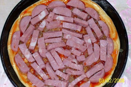 Пицца с жаренным луком: шаг 4