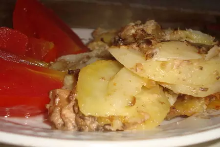 Картофель, запеченный с консервой: шаг 6