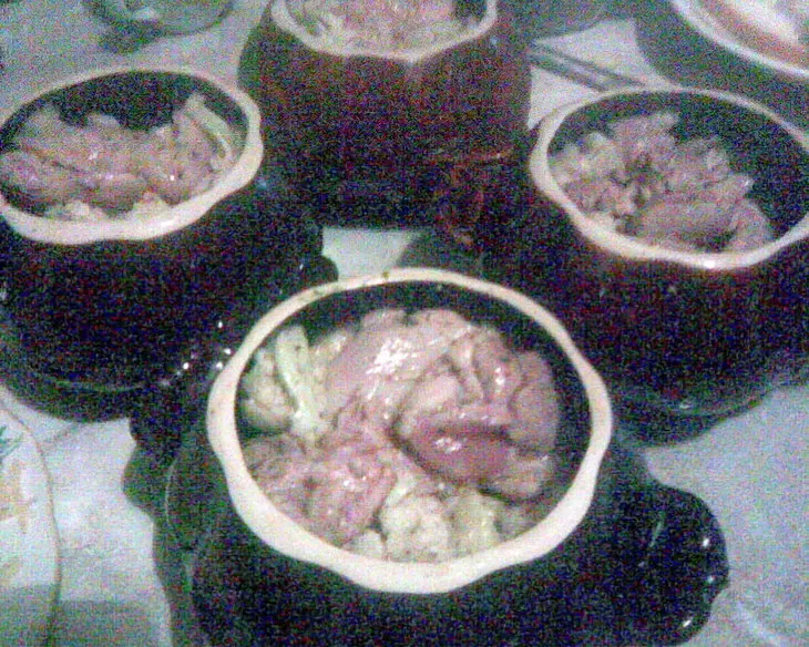 Горшочки с курятиной, цветной капустой и сливками: шаг 2