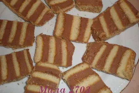 «полосатое» пирожное без выпечки (очень вкусно и просто): шаг 9