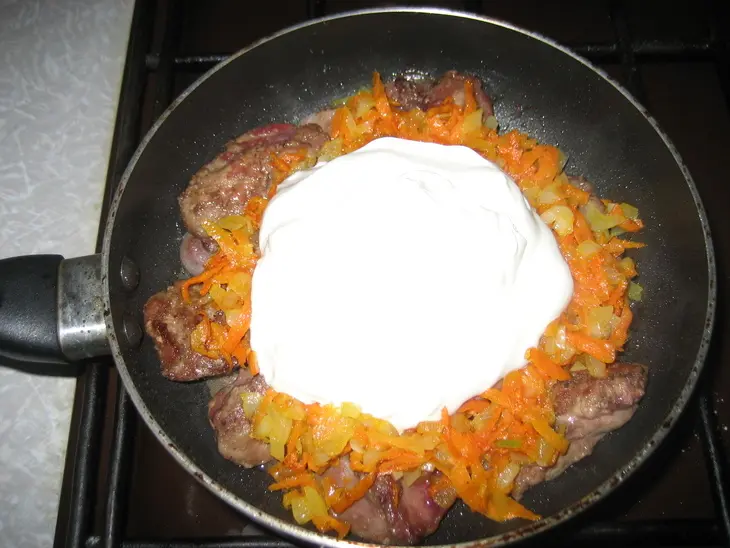 Куриная печенка ну очень вкусная: шаг 3