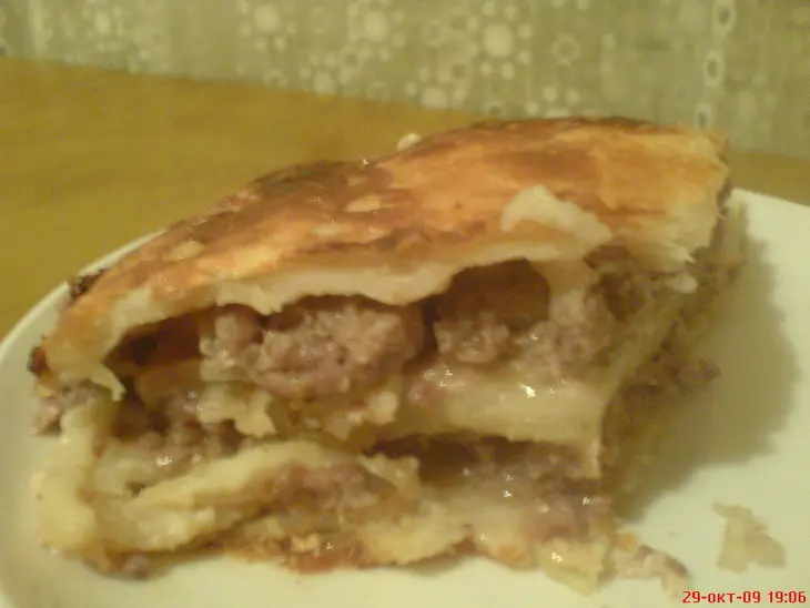 Бюрек с мясом: шаг 7