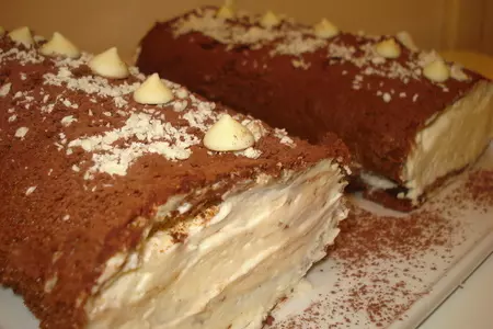 Шоколадный рулет с лимонным кремом: шаг 8
