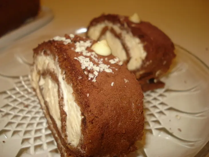 Шоколадный рулет с лимонным кремом: шаг 9