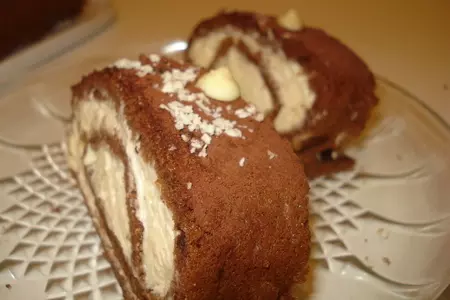 Шоколадный рулет с лимонным кремом: шаг 9