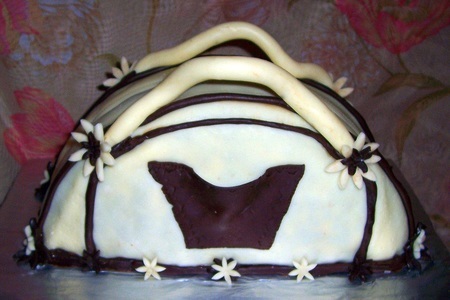 Торт *сумка*украшение: шаг 9