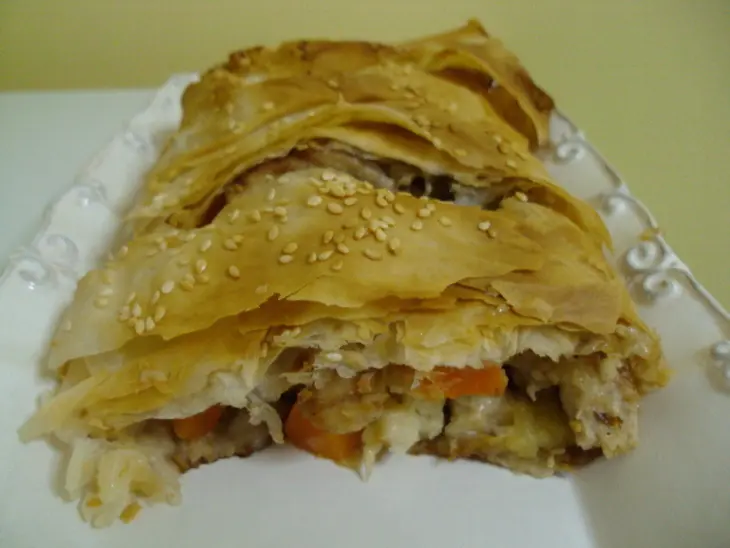Рулет с филе индейки и овощами: шаг 9