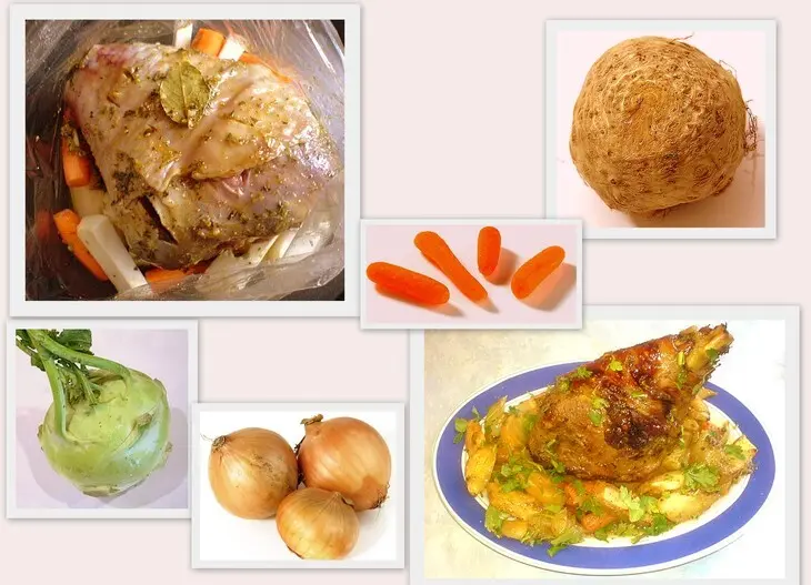 Голень индейки запечённая с овощами: шаг 1