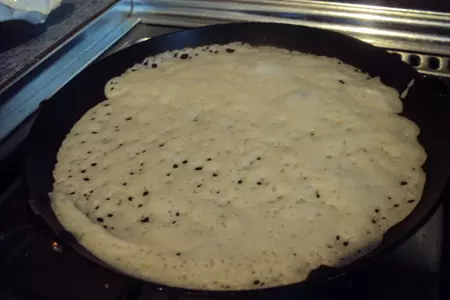 Марокканские  манные блины на дрожжах (crêpes baghrirs): шаг 4