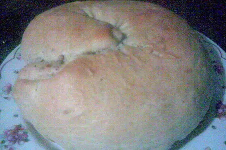 Постный  пирог с халвой и орехами: шаг 8