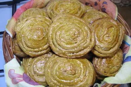 Печенье " ракушки с кунжутом "  и  хлеб - рулет с кунжутом: шаг 9