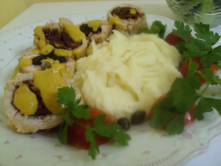 Свиные рулетики с горчичным соусом: шаг 8