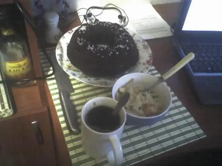 Шоколадный кекс с цукатами: шаг 1