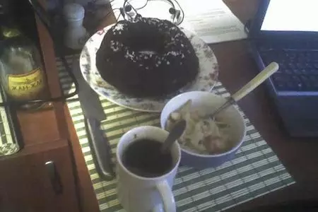 Шоколадный кекс с цукатами: шаг 1